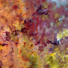 Gingko on Citron Plum 23"x23"
