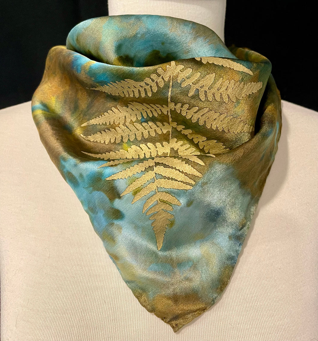 Fern on Turquoise and Bronze 23