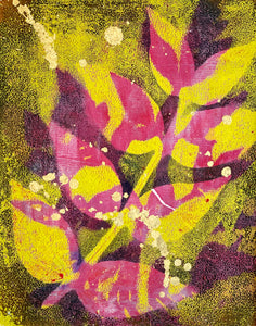 Hot Yellow and Pink Sprig
