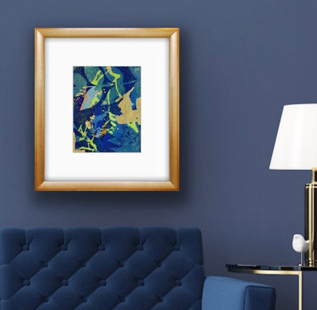 Cobalt and Lime Sprig