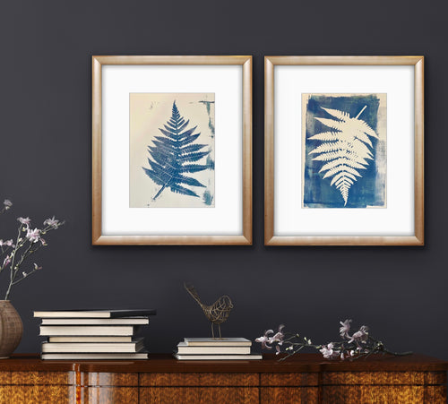 Indigo Fern Set (2 prints)